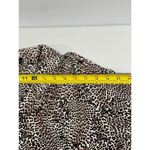 Worthington Womens Leopard Print Button-Front XL - Picture 13 of 14